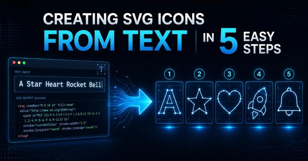 Creating SVG Icons From Text in 5 Easy Steps